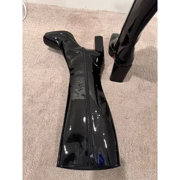 christian louboutin alleo botta 90 patent tall boots black EU38.5/US8.5 - Picture 8 of 12